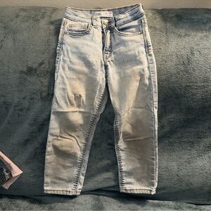 Zara Light Blue Denim Jeans 4-5 years stretchy skinny fit stained